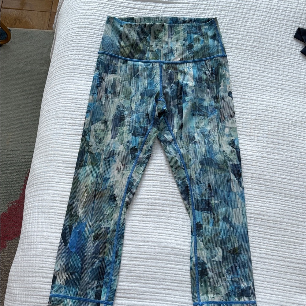 Lululemon Athletica Blue Patterned Leggings